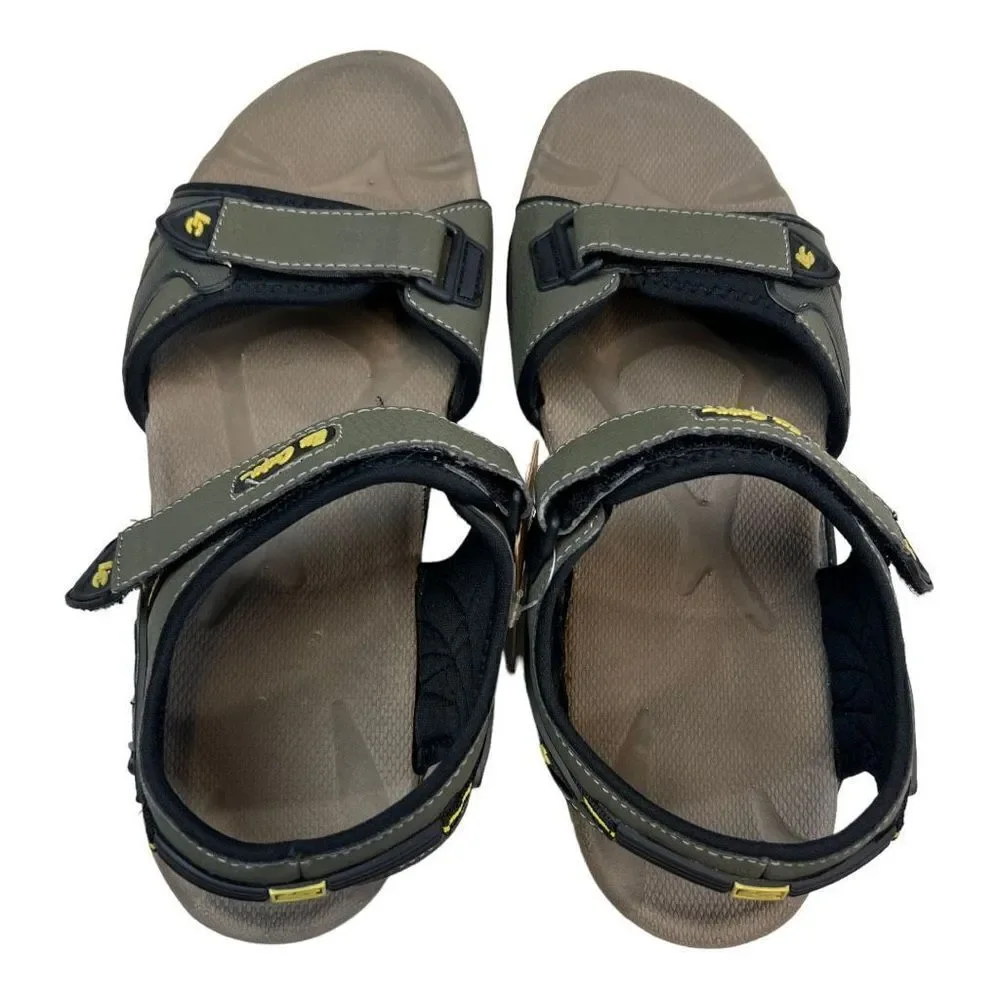 NWT Lee Cooper Men's 11 Olive Green Adjustable Strap Athletic Sports Sandals